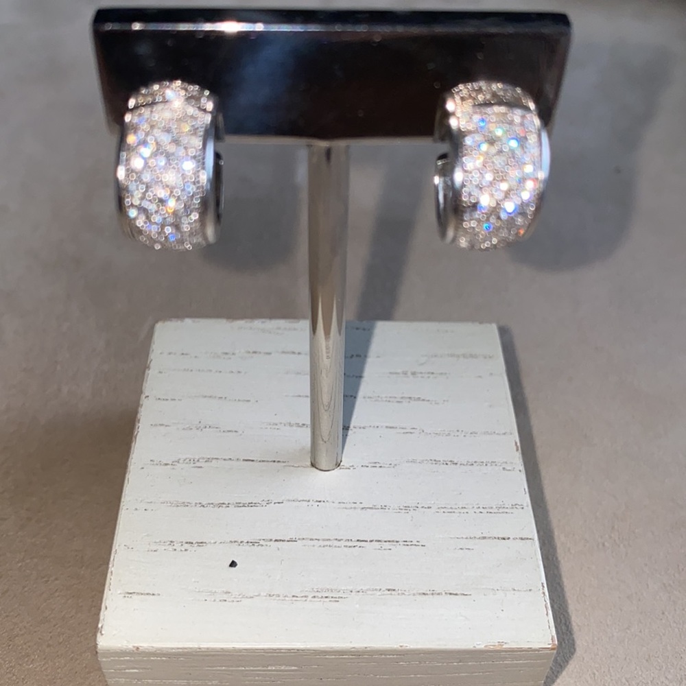 Diamond hoop earrings